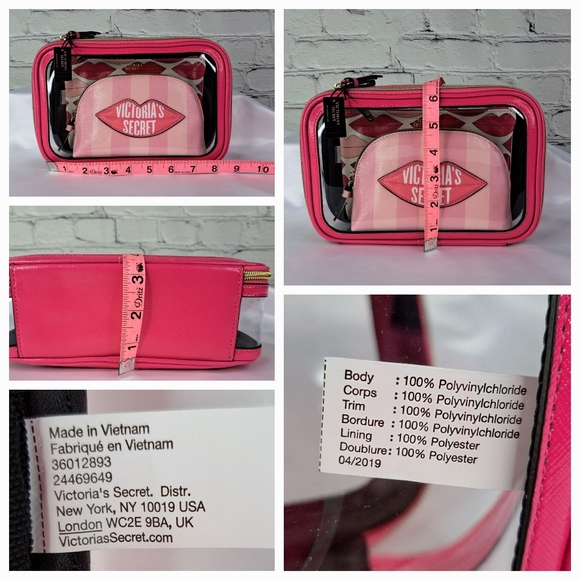 VICTORIA’S SECRET SIGNATURE LOGO NESTING 3-PIECE BAG SET - Picture 11 of 16